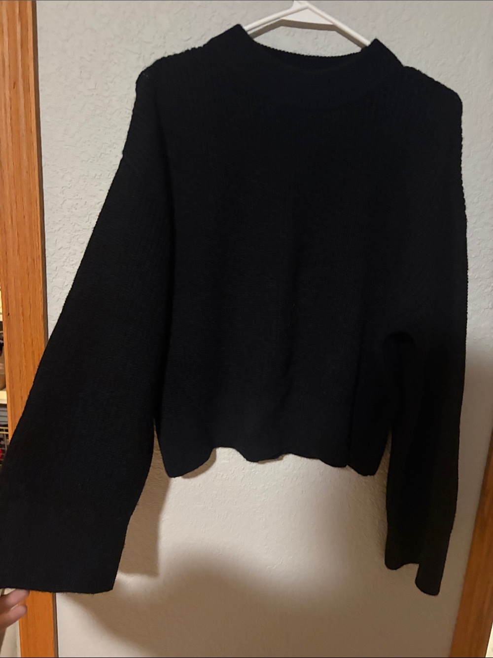 Classic Black Crewneck Women's Sweater